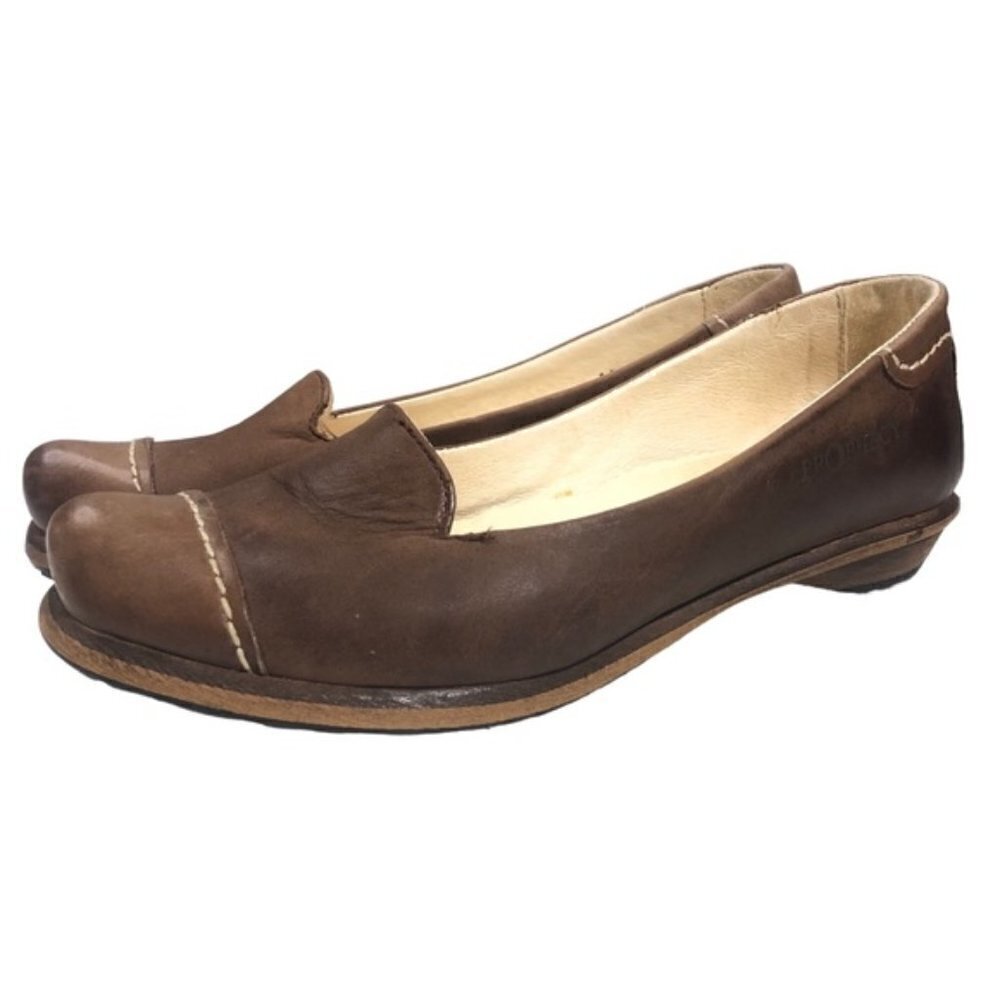 Prophecy Leather Slip On 2 Tone Loafers, size 36